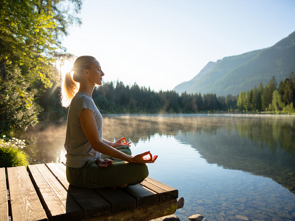 Meditation i naturlig miljö
